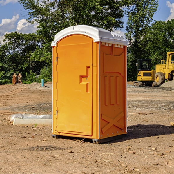 how often are the portable toilets cleaned and serviced during a rental period in Rushville